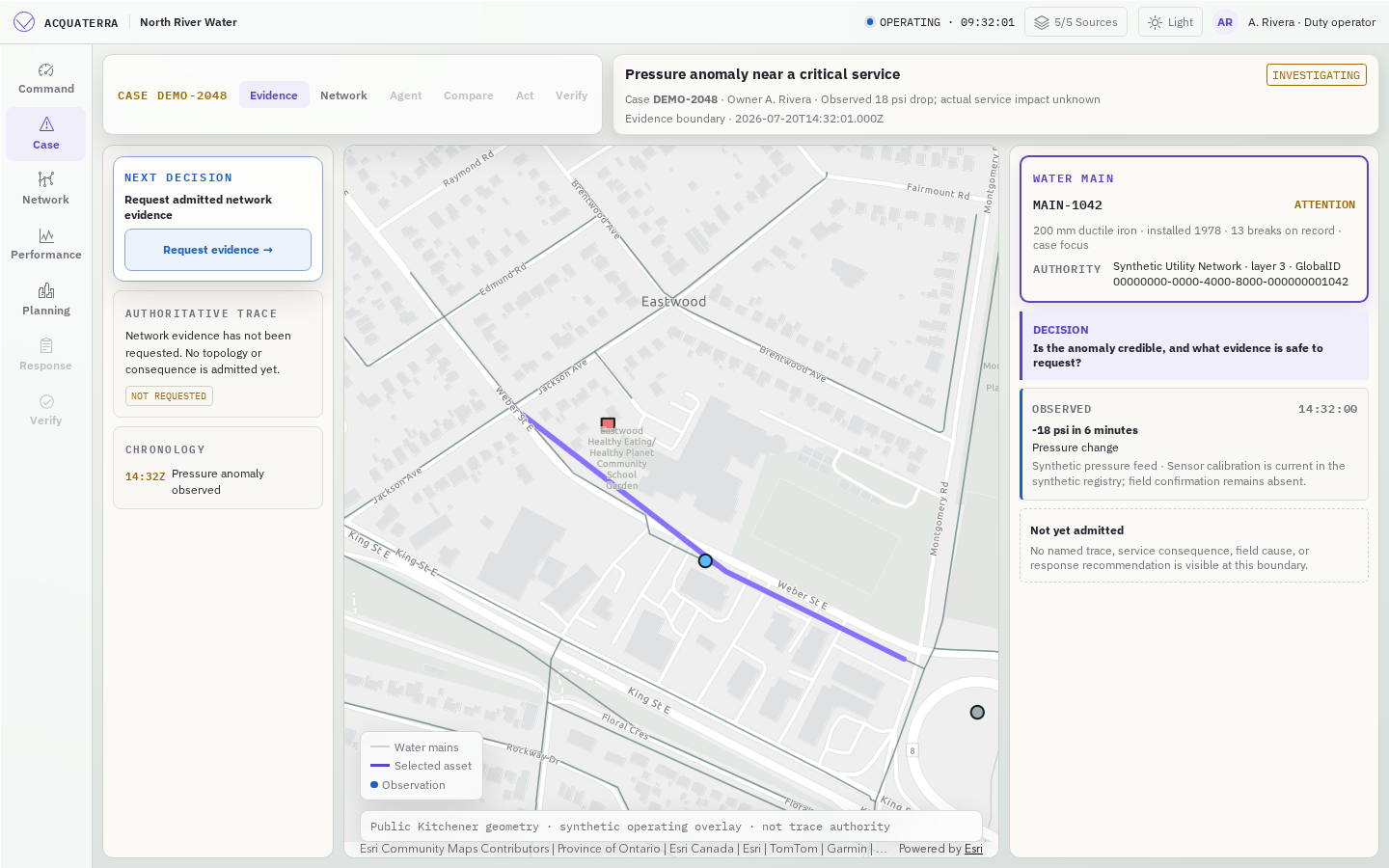 Reference geography for the same MAIN-1042 case; not a live map
